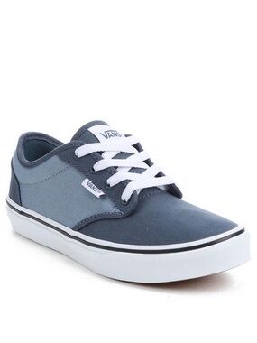 Vans Kids Two-Tone Blue Canvas Low-Top Sneakers